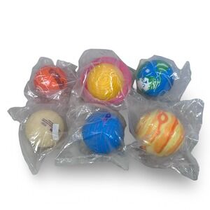 Vintage 1992 Dennys Jetsons Foam Planet Balls Set of 6 New Sealed Space Toys